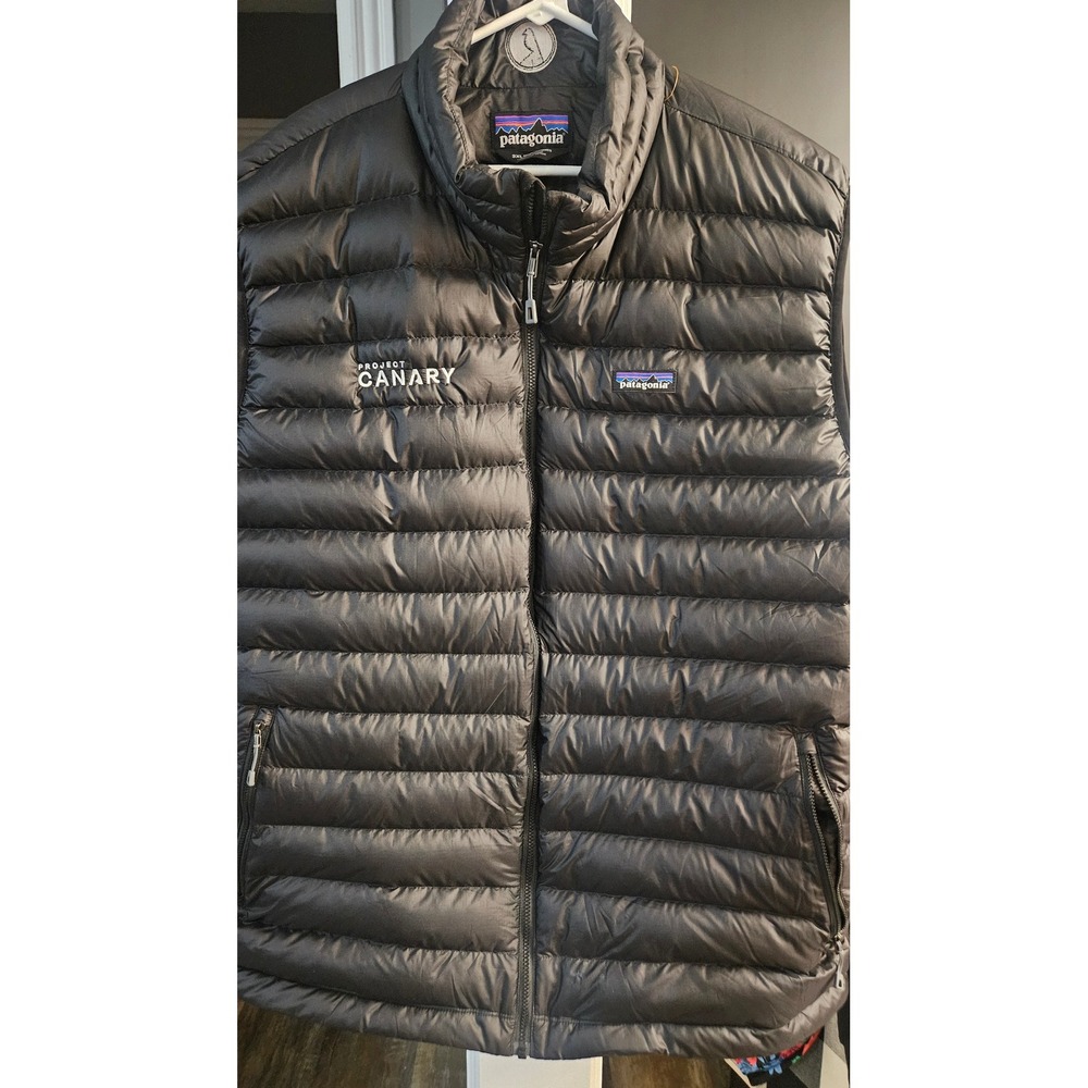 Gorpcore Mens Patagonia Down Sweater Vest 3XL Black Project Canary Puffer jacket